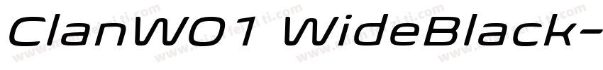 ClanW01 WideBlack字体转换